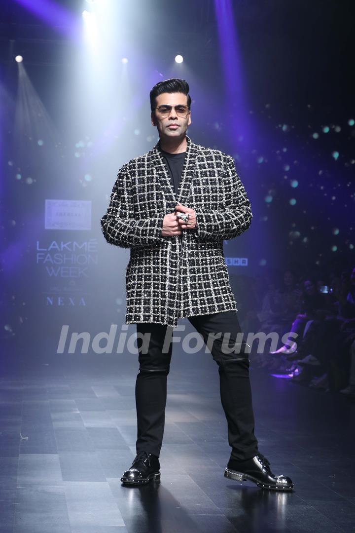 Karan Johar snapped at Lakme Fashion Week