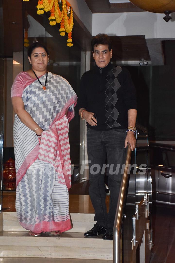 Smriti Irani and Jeetendra at Ekta Kapoor baby's naming ceremony