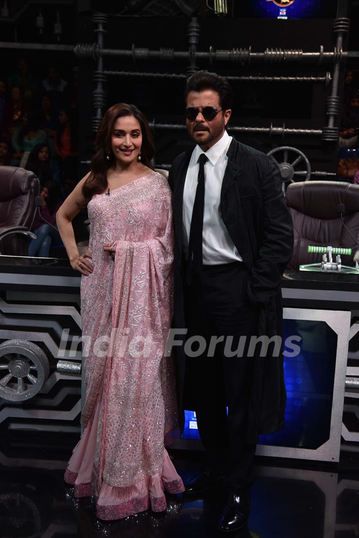 Anil and Madhuri at promotions of Total Dhamaal