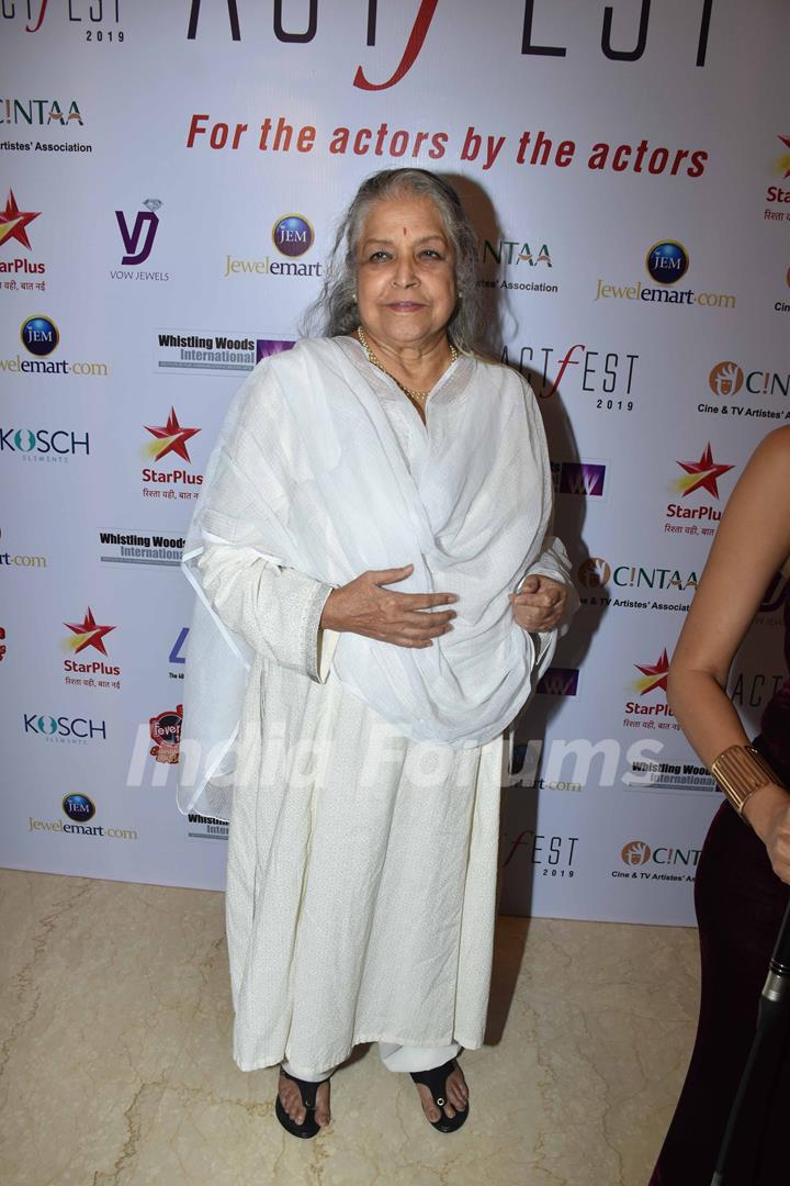 Shubha Khote snapped at CINTAA Act Fest