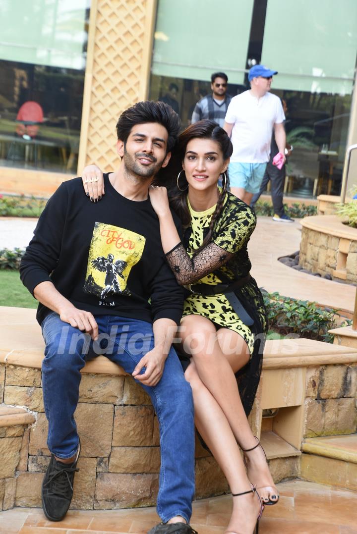 Kartik Aaryan and Kriti Sanon on a promotional spree of their upcoming film