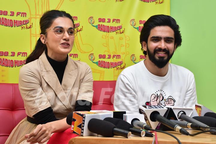 Taapsee Pannu and Amaal Mallik Snapped during Badla song launch