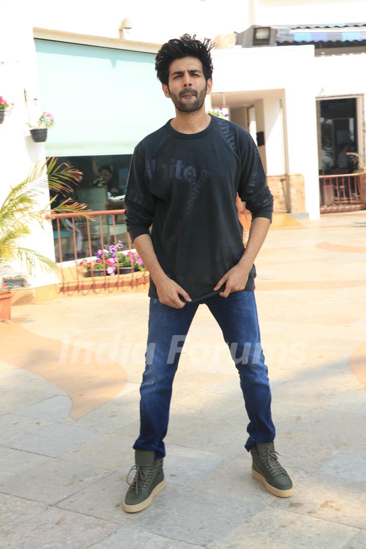 Kartik Aaryan spotted during Luka Chuppi promotions