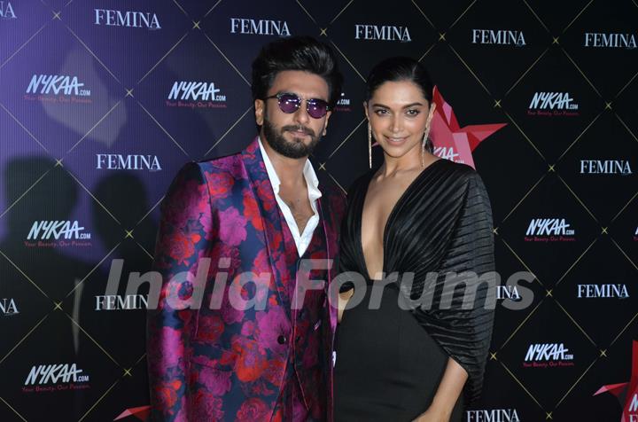 Ranveer and Deepika at Nykaa Femina Beauty Awards 2019