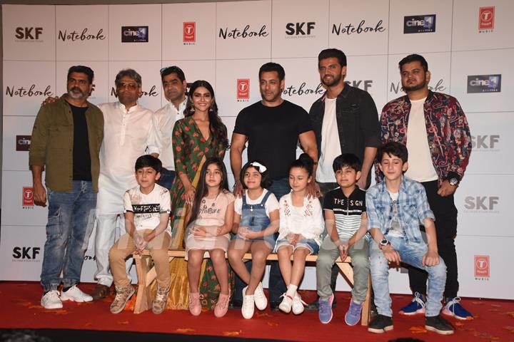 Pranutan Bahl and Zaheer Iqbal at the trailer launch of Notebook