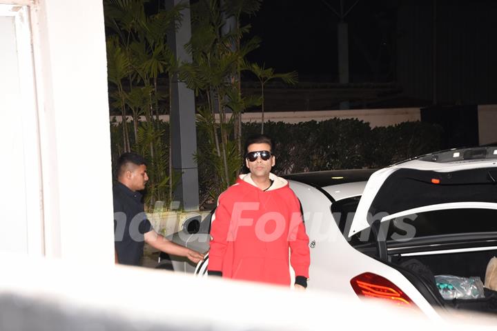 Karan Johar attends Akash Ambani's pre-wedding bash!