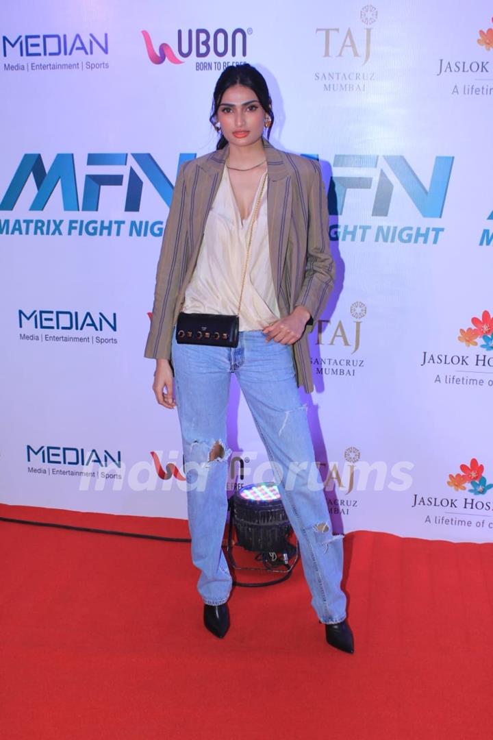 Athiya Shetty snapped at Matrix Fight night!