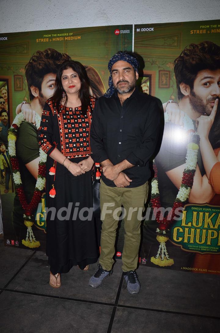 Pankaj Tripathi snapped at the Luka Chuppi success bash!