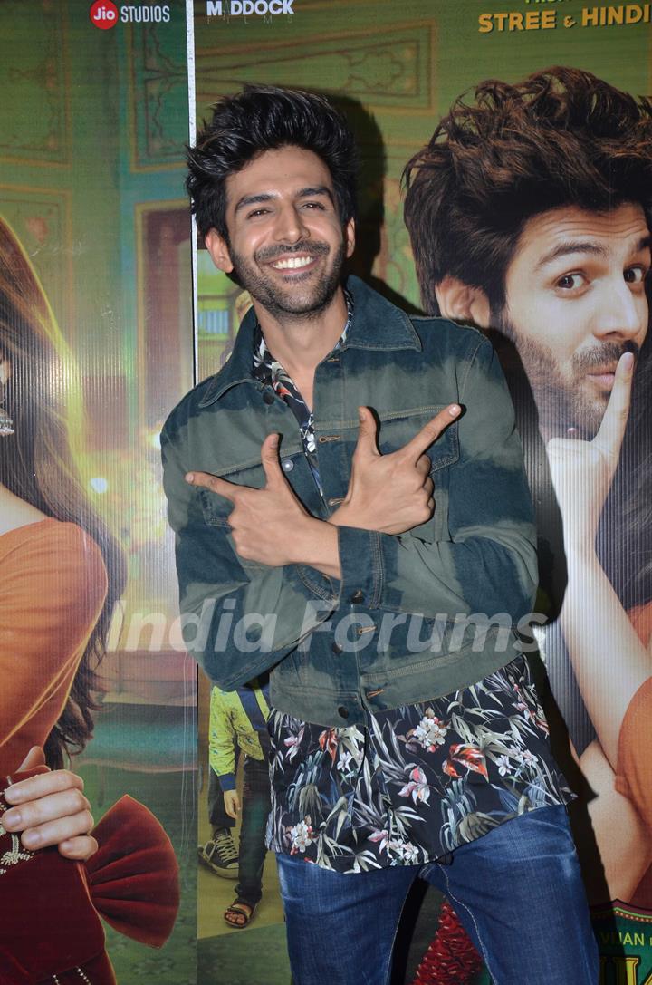 Kartik Aaryan snapped at the Luka Chuppi success bash!