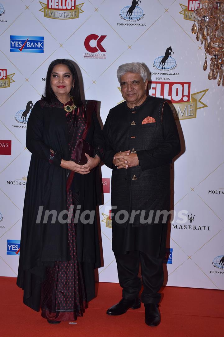 Javed Akhtar and Shabana Azmi at the Hello Hall of fame awards!