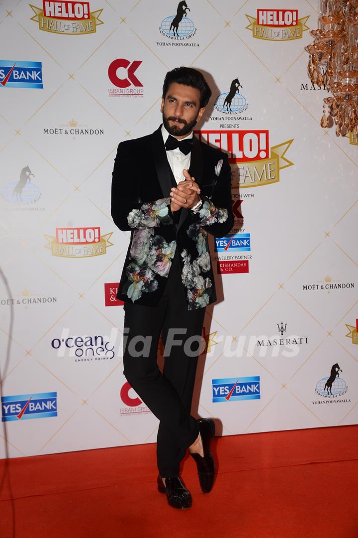 Ranveer Singh at the Hello Hall of fame awards!