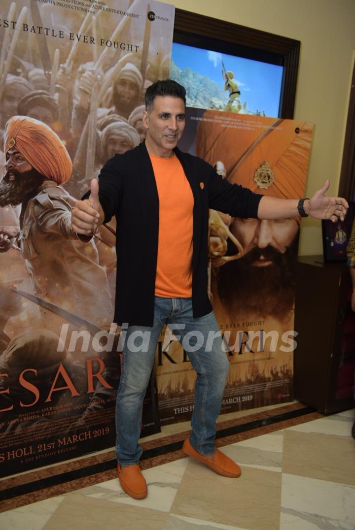 Akshay Kumar at the promotions of Kesari Delhi!