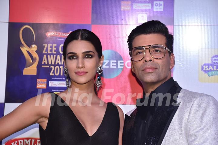 Karan Johar and Kriti Sanon papped at Zee Cine Awards!