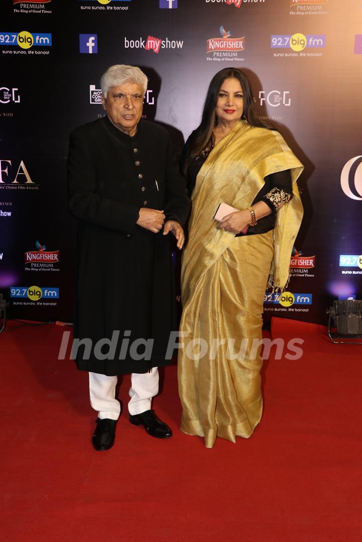 Javed Akhtar with Shabana Azmi snapped at Critics Choice Film Awards!