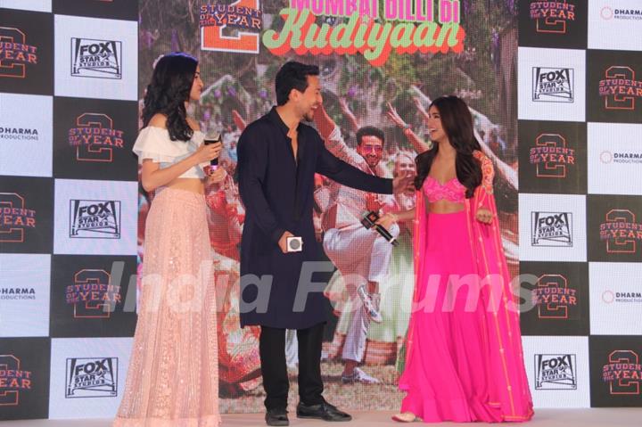 Ananya-Tiger-Tara have fun on the song launch of SOTY2