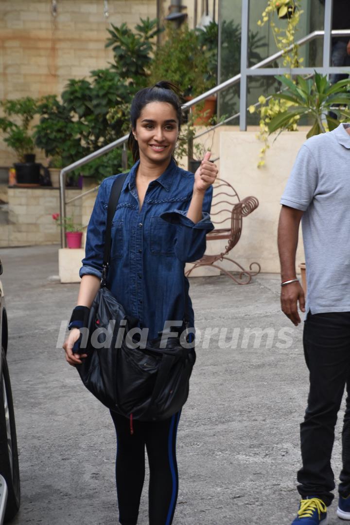 Shraddha Kapoor poses for the paps