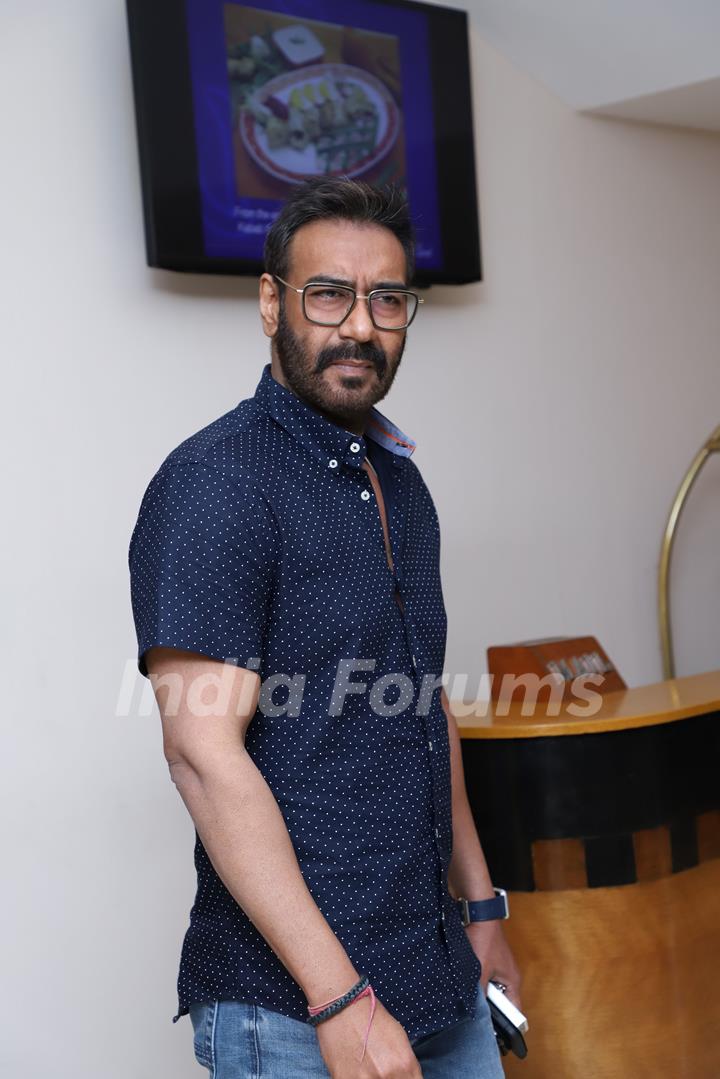 Ajay Devgn at the promotions of De De Pyaar De