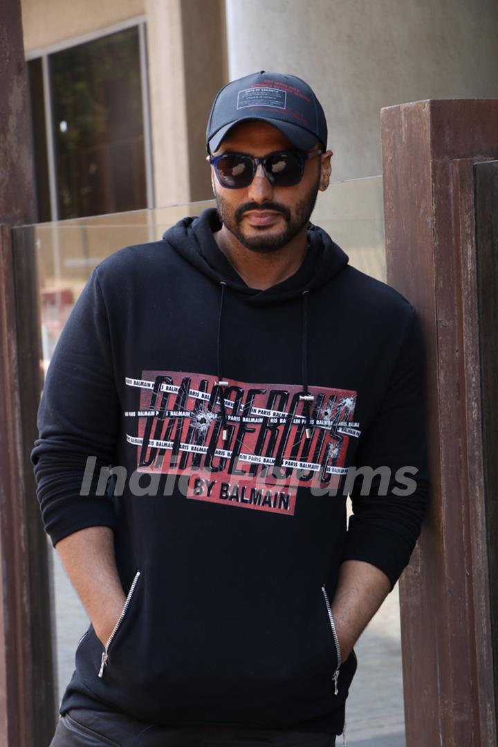 Arjun Kapoor poses for a picture at promotions of India's Most Wanted!