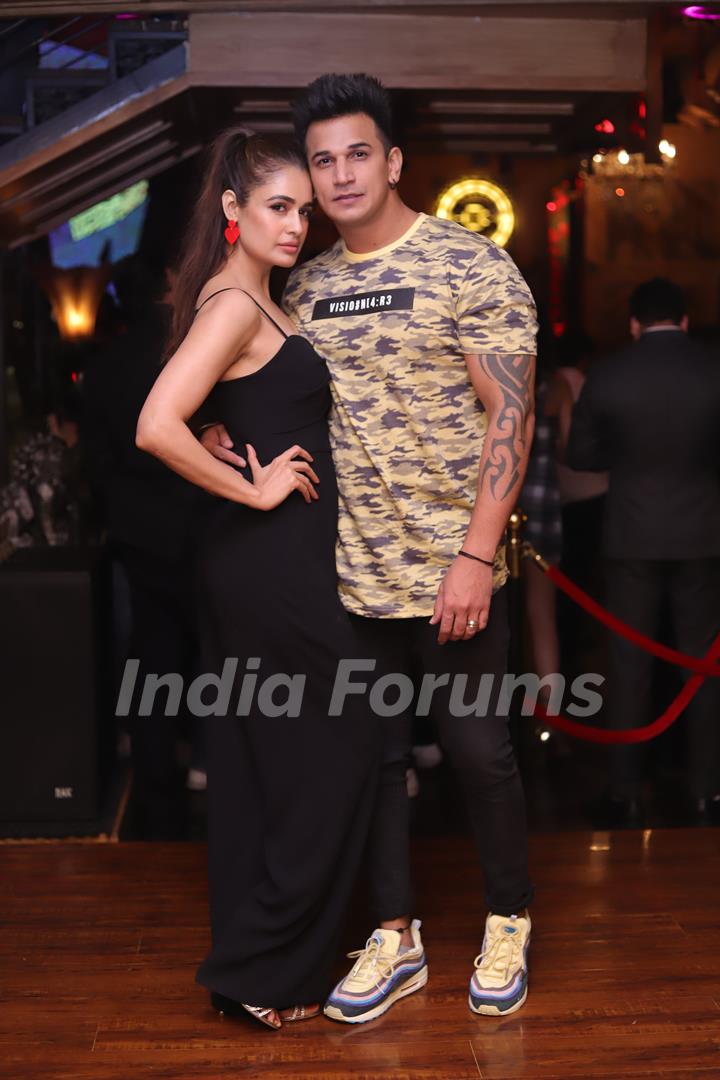 Yuvika Chaudhary with husband Prince Narula snapped at Anita Hassanandani and Pearl Puri's song launch