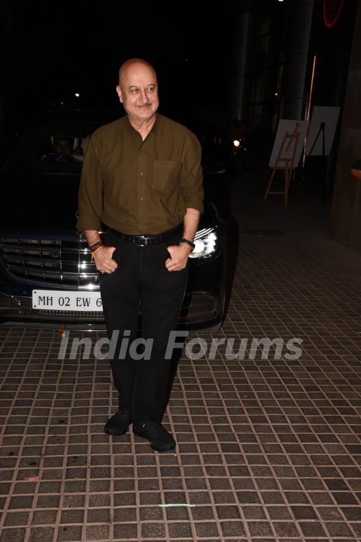 Anupam Kher snapped at special screening of India's Most Wanted.