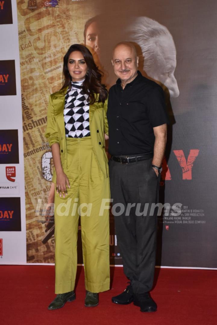 Esha Gupta and Anupam Kher at the trailer launch of One Day: Justice Delivered