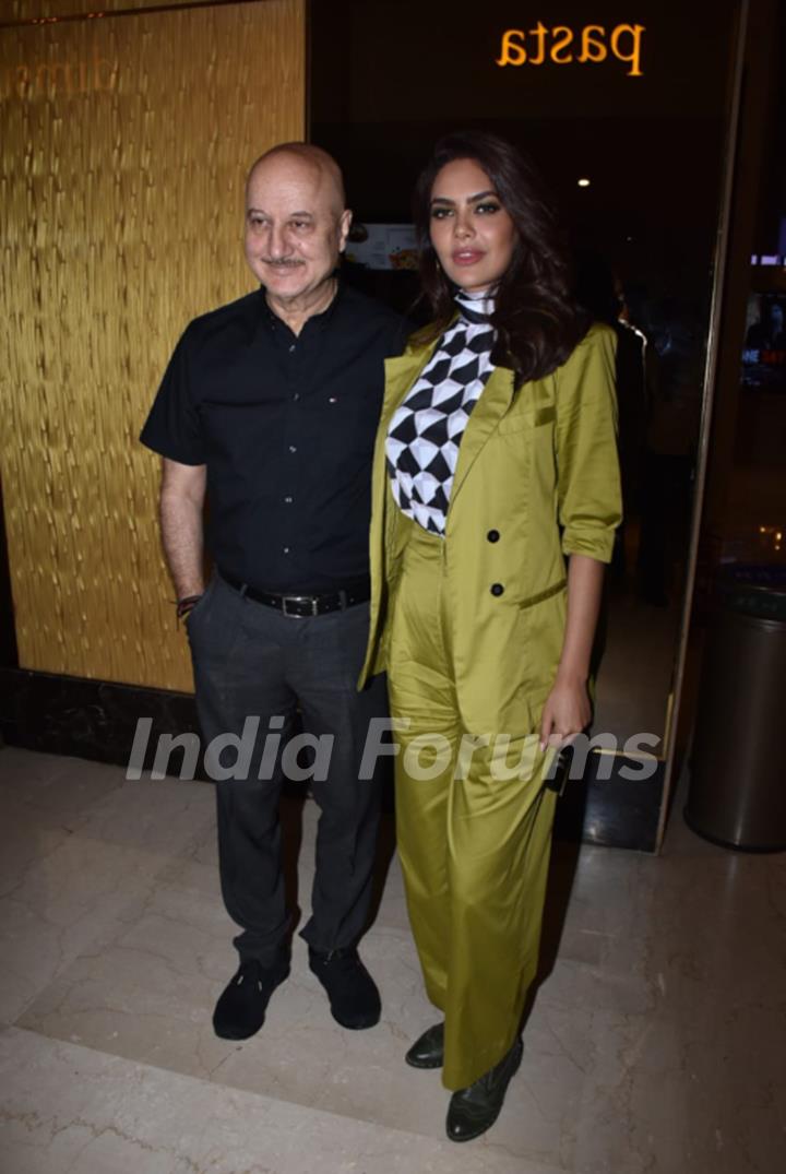Esha Gupta and Anupam Kher at the trailer launch of One Day: Justice Delivered