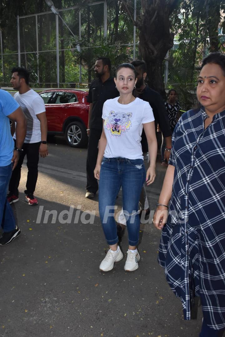 Ameesha Patel at Ajay Devgan's house