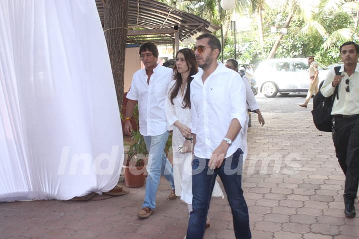 Chunky Pandey and Ritesh Sidhwani at Veeru Devgan prayer meet 