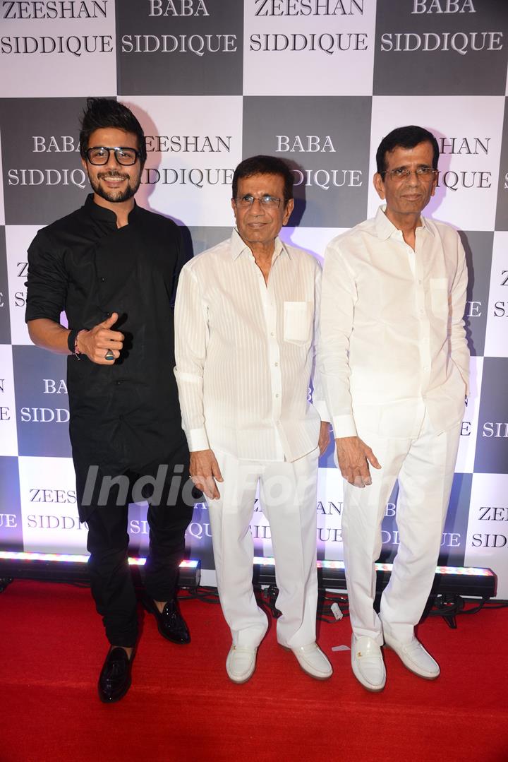 Director duo Abbas–Mustan papped with Mustafa Burmawala at Baba Siddique's Iftar Party