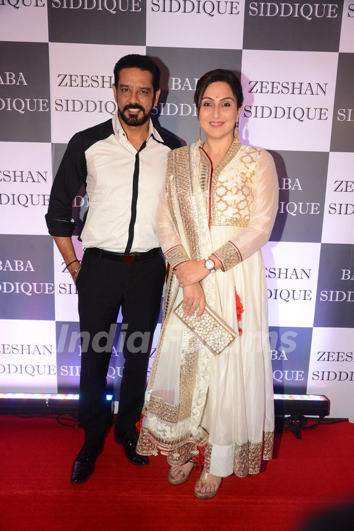 Anup Soni and wife Juhi Babbar papped at Baba Siddique's Iftar Party