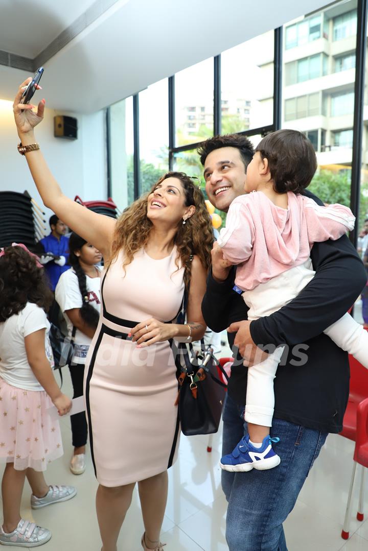 Krushna Abhishek and Tanaaz Irani at his sons' birthday bash