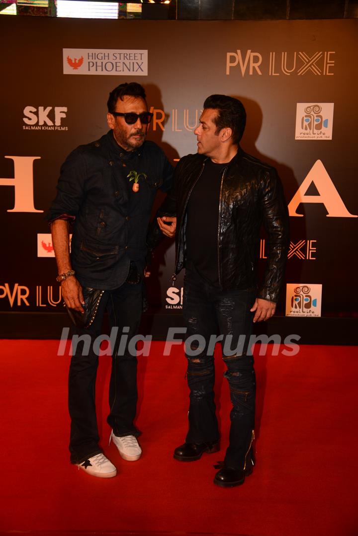 Salman Khan and Jackie Shroff attend the special screening of Bharat