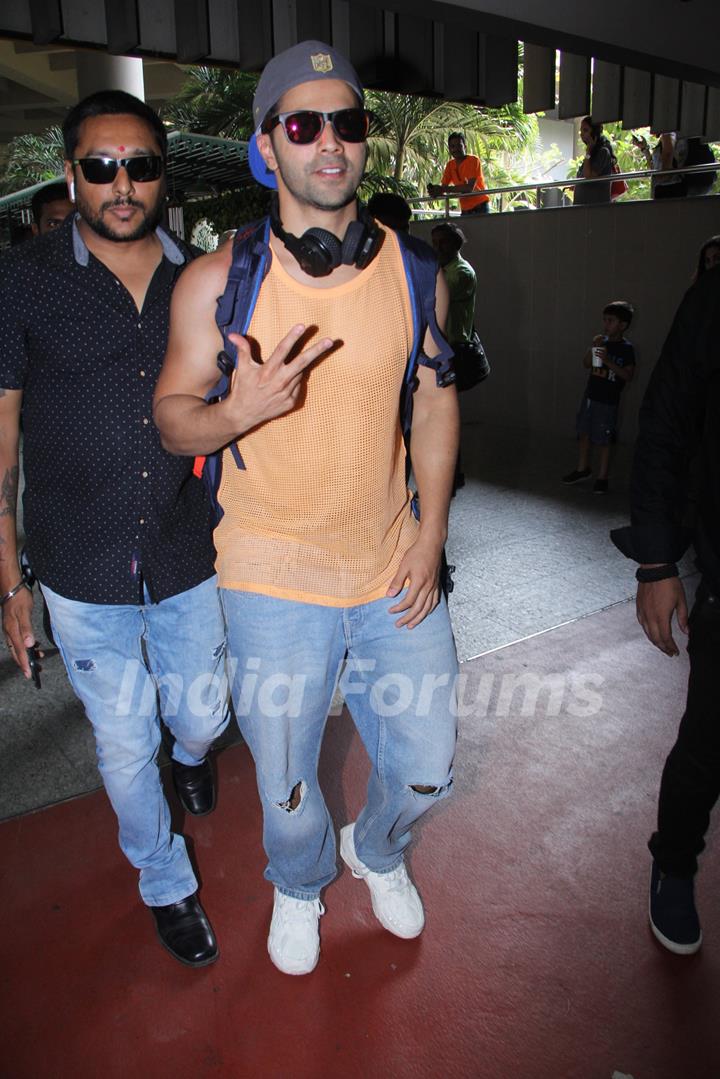 Varun Dhawan snapped at the airport