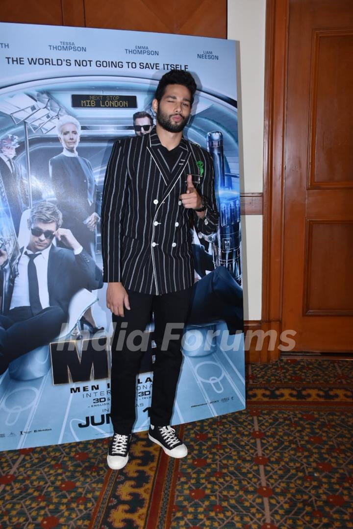 Siddhant Chaturvedi snapped during the promotions of Men In Black International