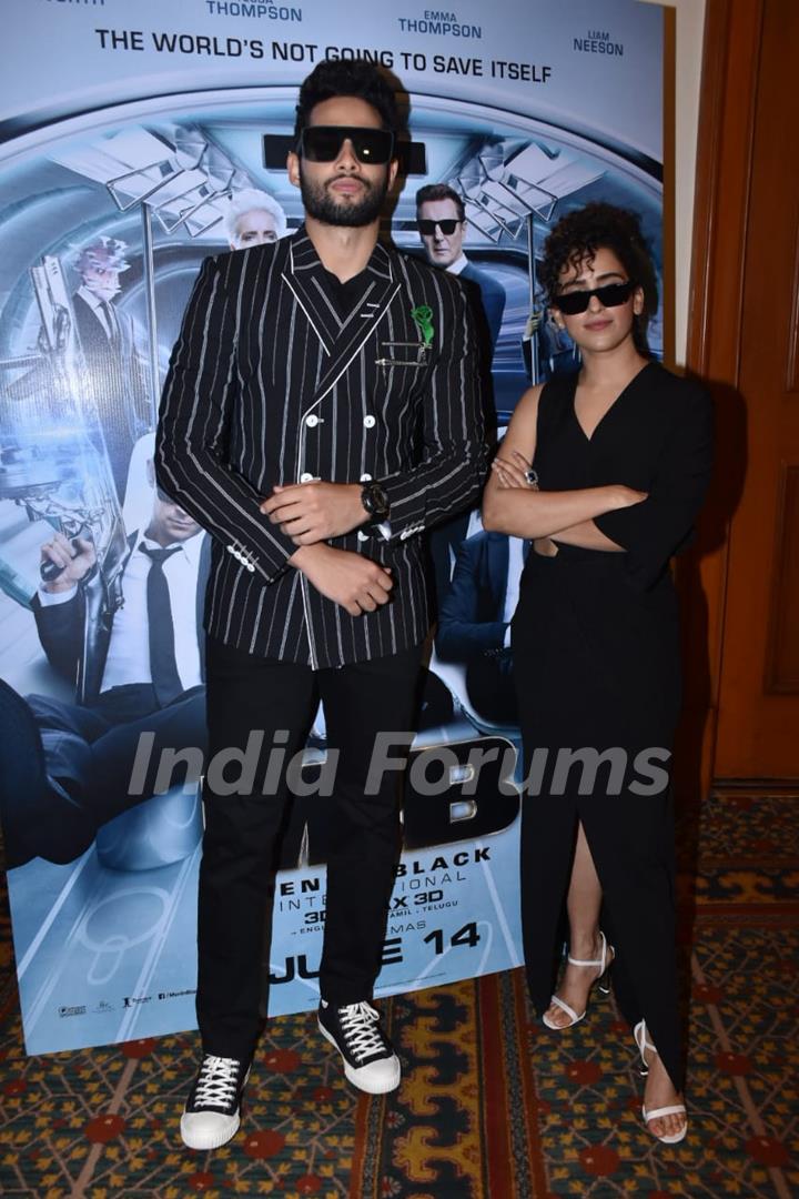 Siddhant Chaturvedi was snapped with Sanya Malhotra during the promotions of Men In Black International