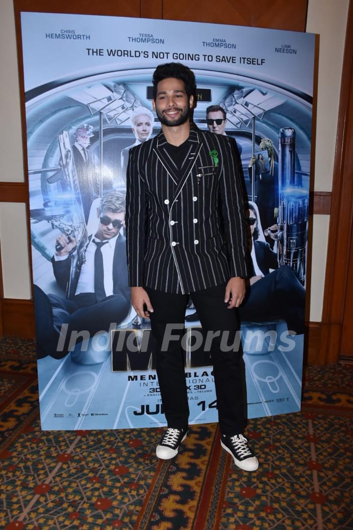 Siddhant Chaturvedi snapped during the promotions of Men In Black International