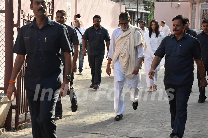 Amitabh Bachchan at Sheetal Jain's funeral