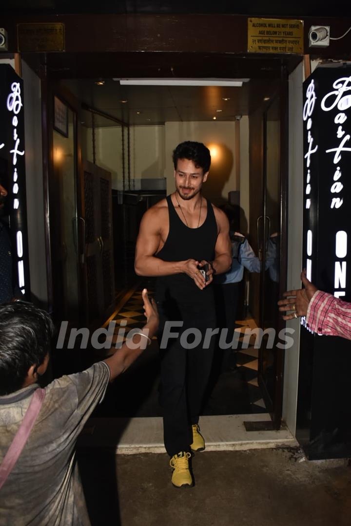 Tiger Shroff snapped at Bastian, Bandra