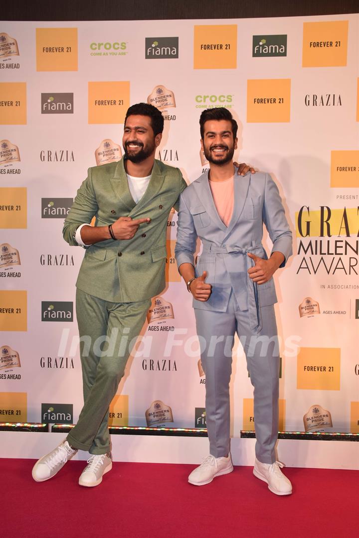 Vicky Kaushal and Sunny Kaushal attend the Grazia Millennial Awards 2019