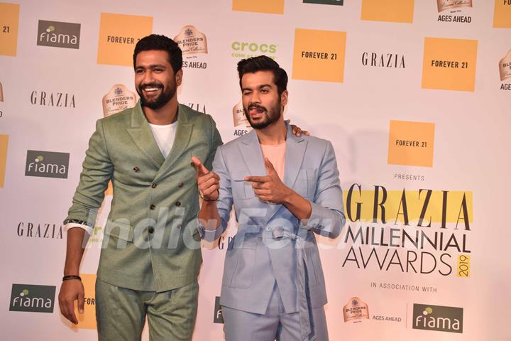 Vicky Kaushal and Sunny Kaushal attend the Grazia Millennial Awards 2019