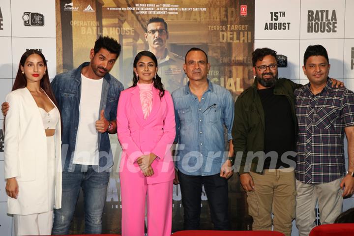 The cast of Batla House at its trailer launch