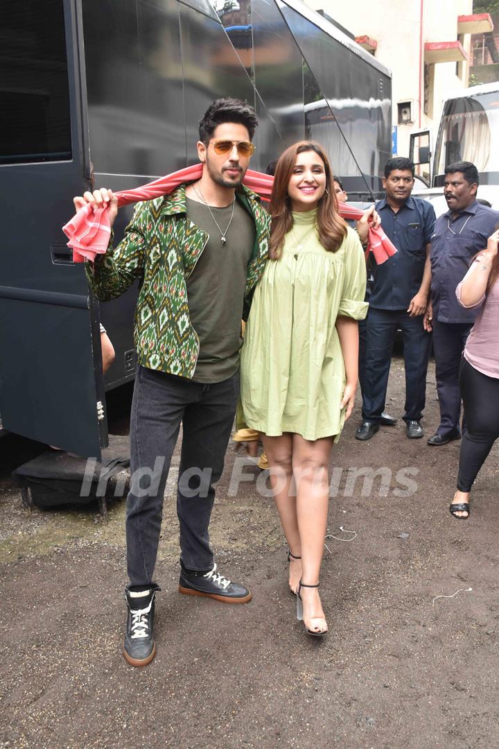 Bollywood celebrities at the promotions of Jabariya Jodi!