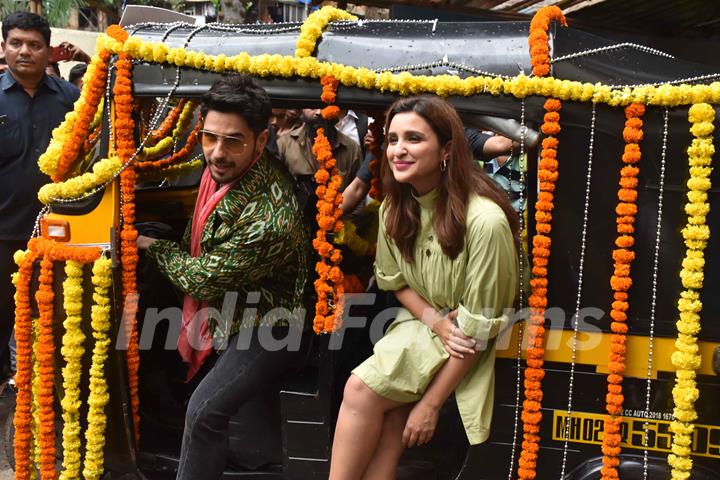 Bollywood celebrities at the promotions of Jabariya Jodi!