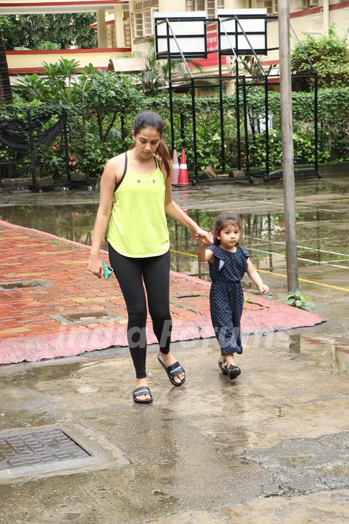 Mira Rajput Kapoor snapped with daughter Misha at the gym