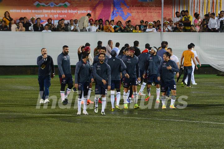 Bollywood Actors play Football on Kargil Vijay Diwas with the soldiers from the Navy and Army