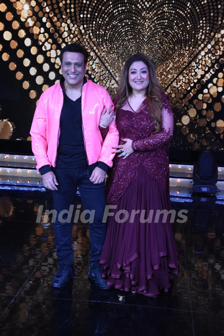 Govinda visits the sets of Nach Baliye 9 along with wife Sunita Ahuja