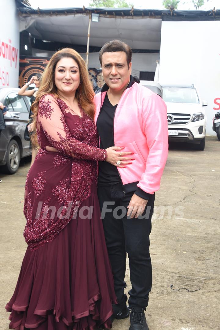 Govinda visits the sets of Nach Baliye 9 along with wife Sunita Ahuja