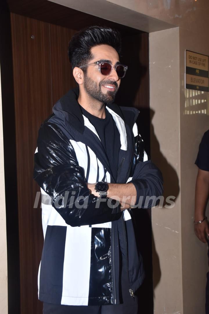 Ayushmann Khurrana snapped during the Dream Girl trailer launch