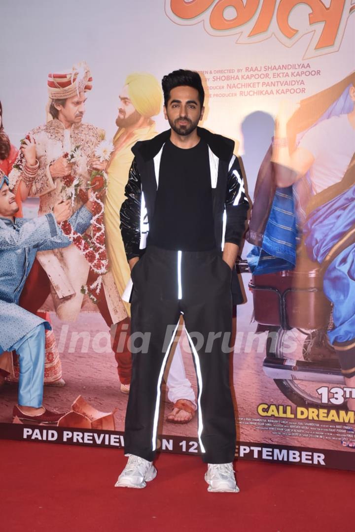 Ayushmann Khurrana snapped during the Dream Girl trailer launch