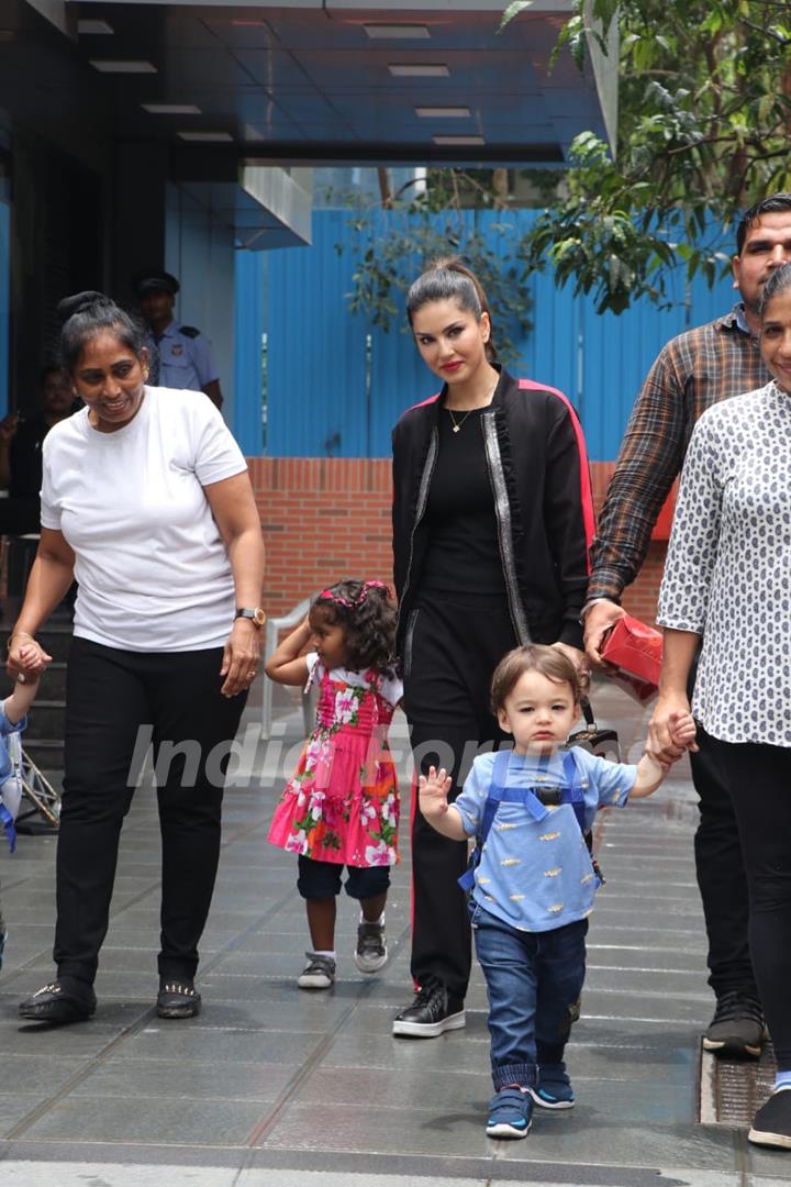 Sunny Leone spotted with her kids!